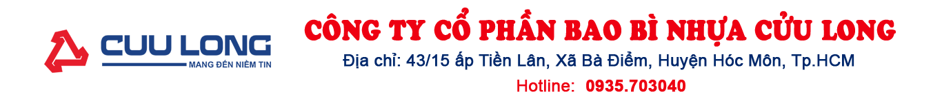 CÔNG TY CỔ PHẦN BAO BÌ NHỰA CỬU LONG